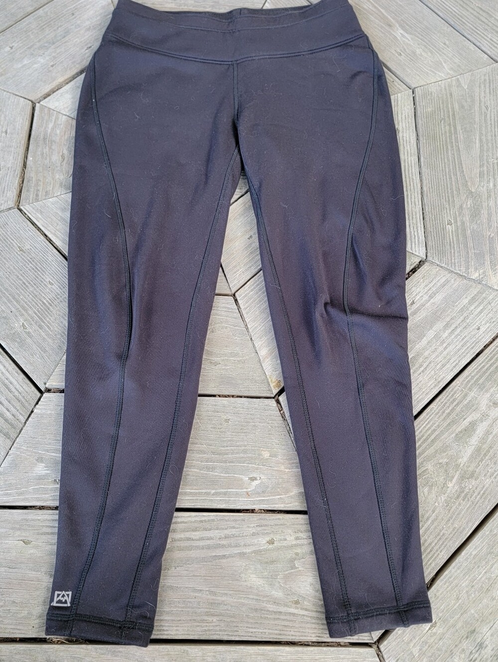 Avalanche black fleece lined athletic winter leggings size medium M